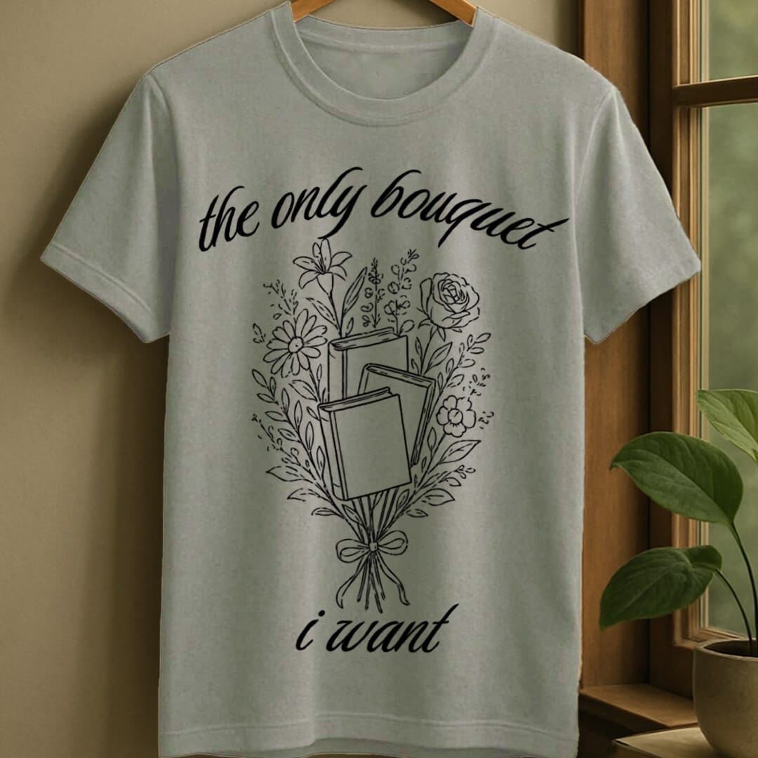 Sport Grey / S Book bouquet t-shirt