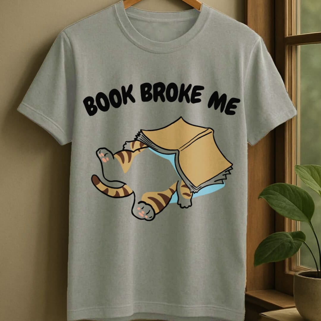Sport Grey / S Book broke me t-shirt