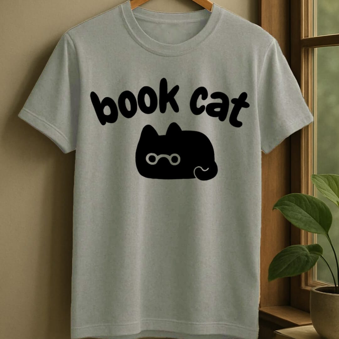 Sport Grey / S Book cat t-shirt