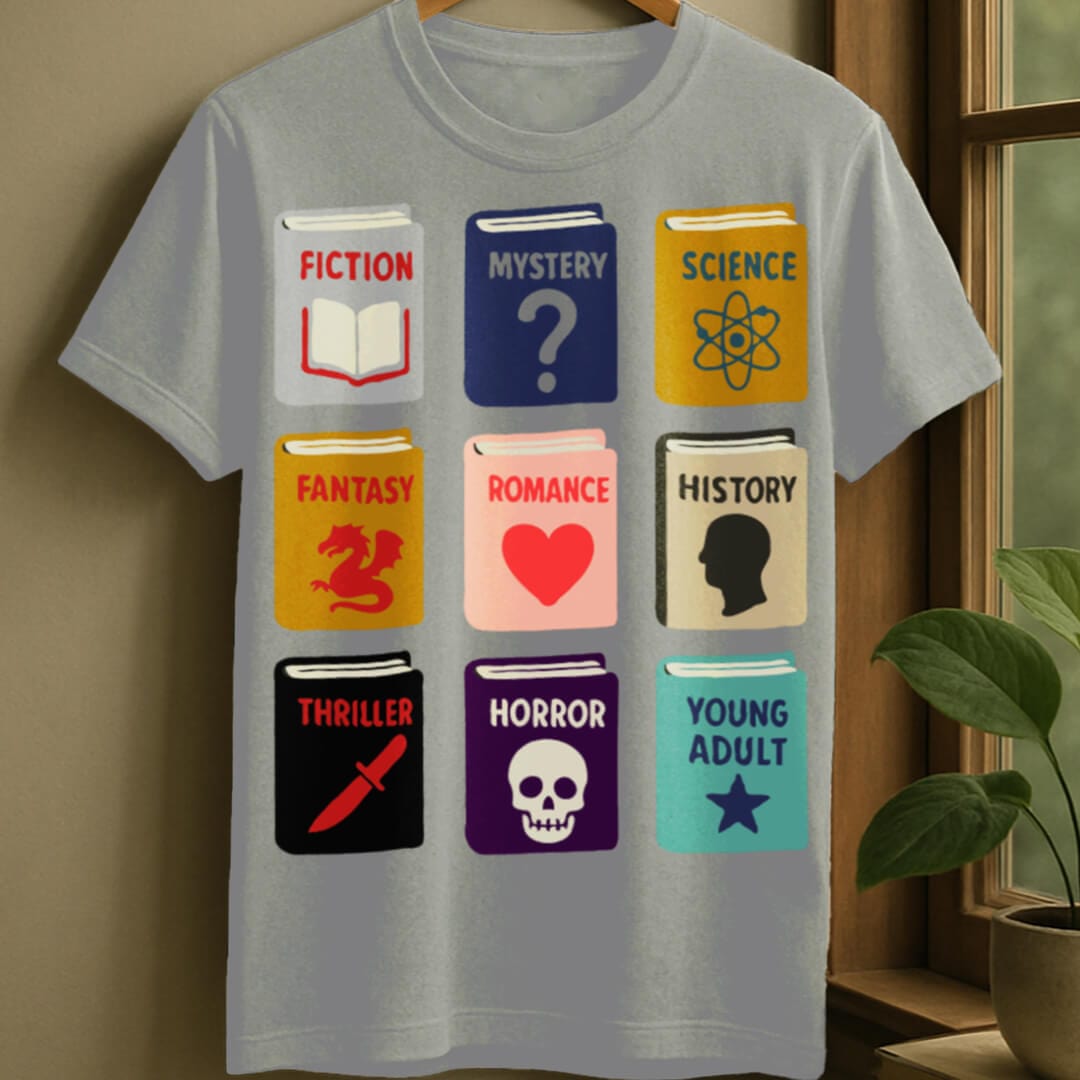 Sport Grey / S Book genre t-shirt