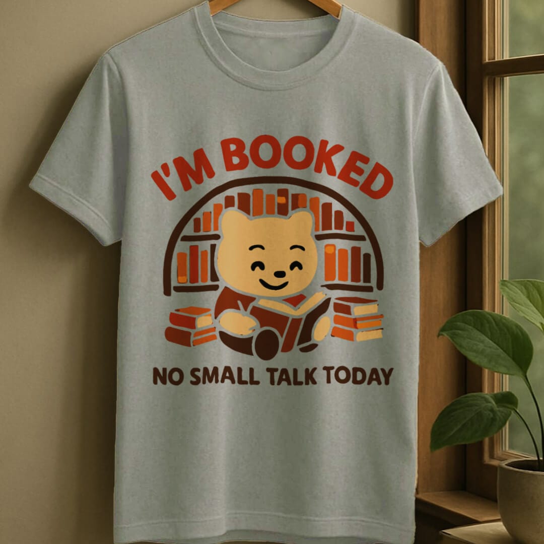 Sport Grey / S Booked no small talk t-shirt