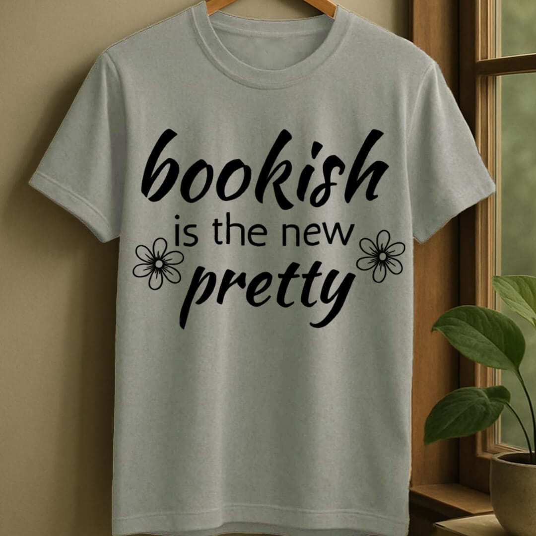 Sport Grey / S Bookish is pretty t-shirt