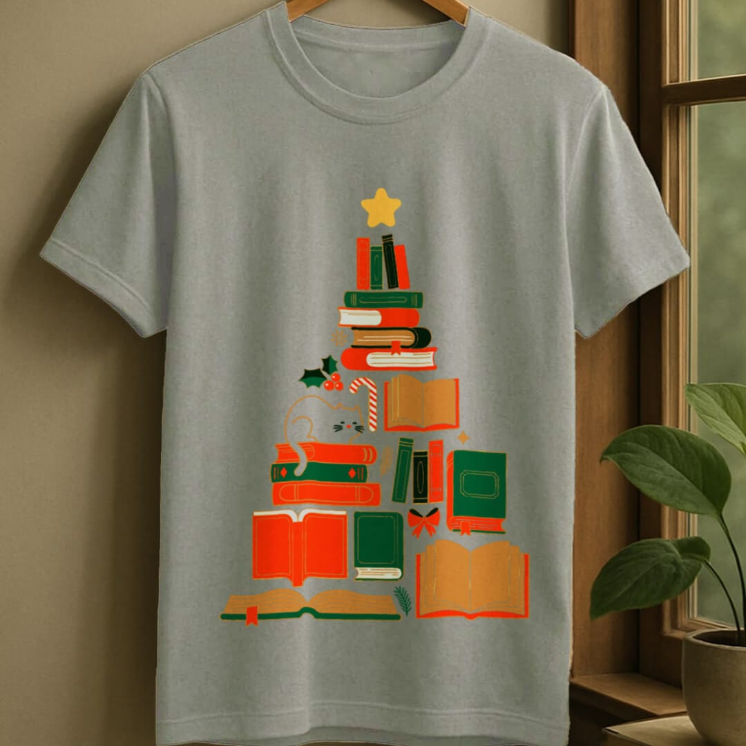Sport Grey / S Bookish tree t-shirt