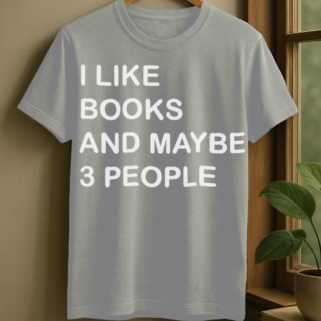 Sport Grey / S Books and maybe 3 people t-shirt