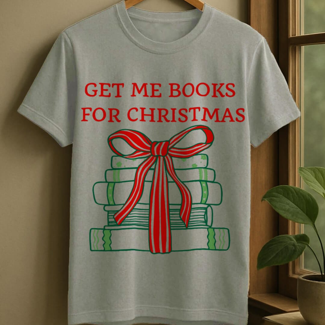 Sport Grey / S Books for christmas t-shirt