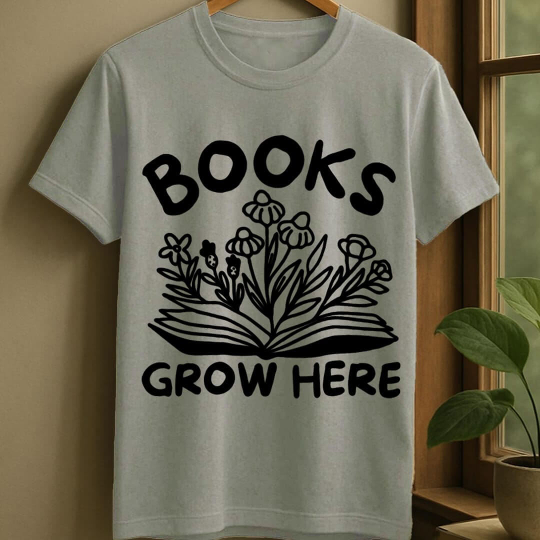 Sport Grey / S Books grow here t-shirt