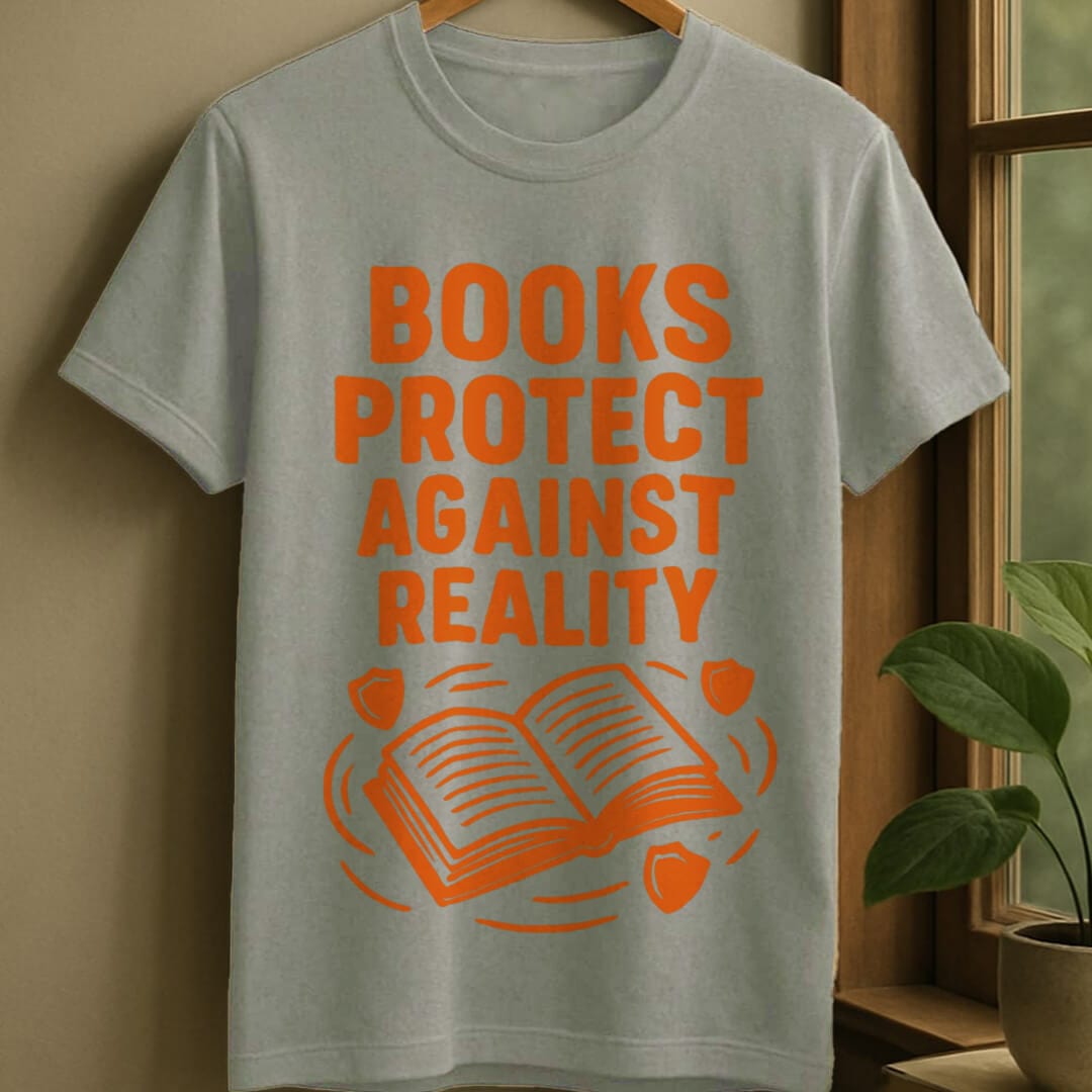 Sport Grey / S Books protect against reality t-shirt