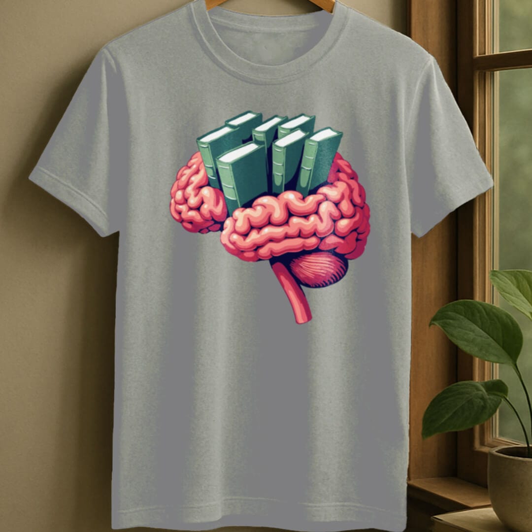 Sport Grey / S Brain book t-shirt