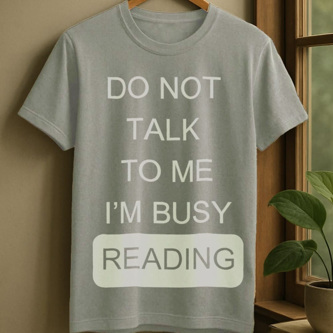 Sport Grey / S Busy reading t-shirt