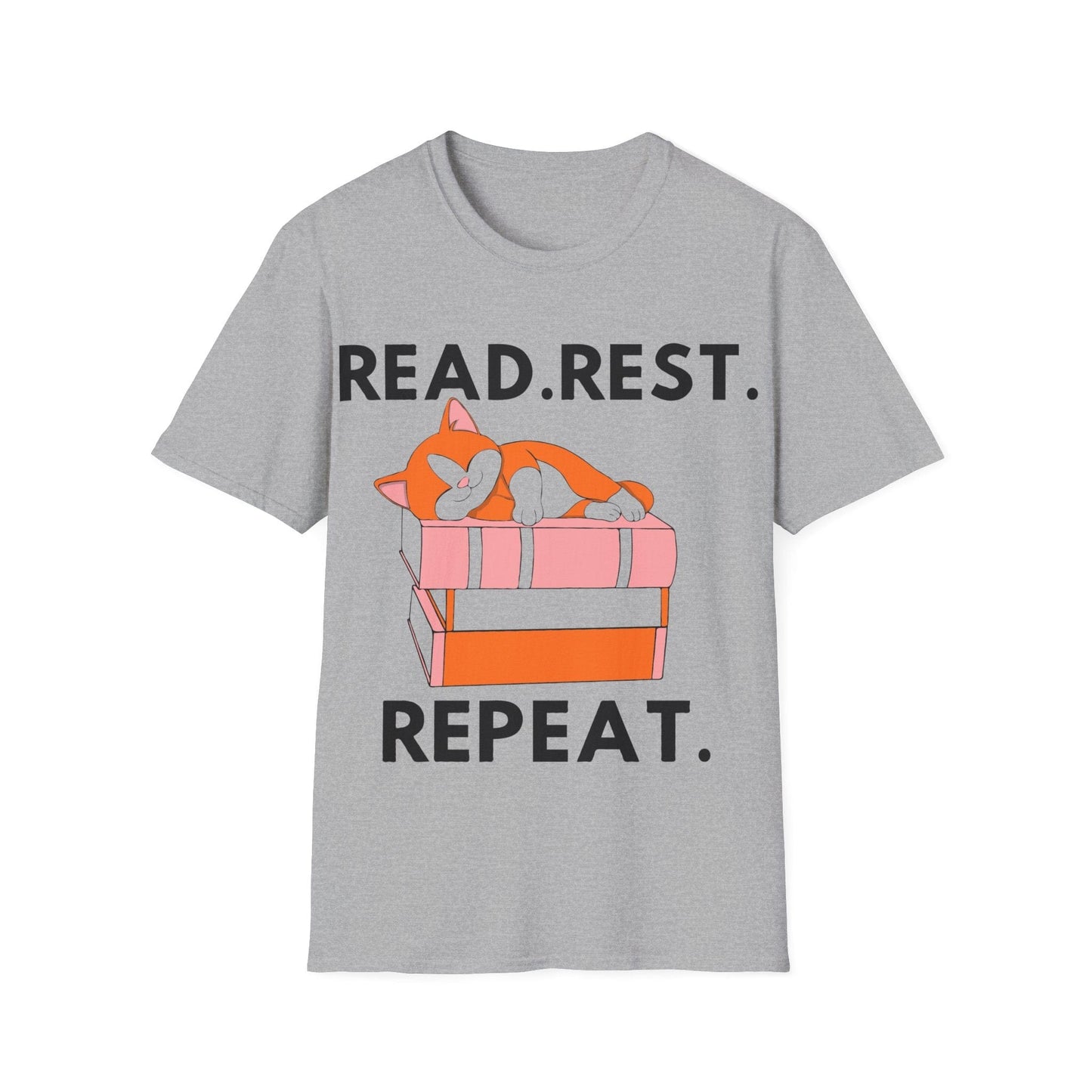 Sport Grey / S Cat sleeping t-shirt