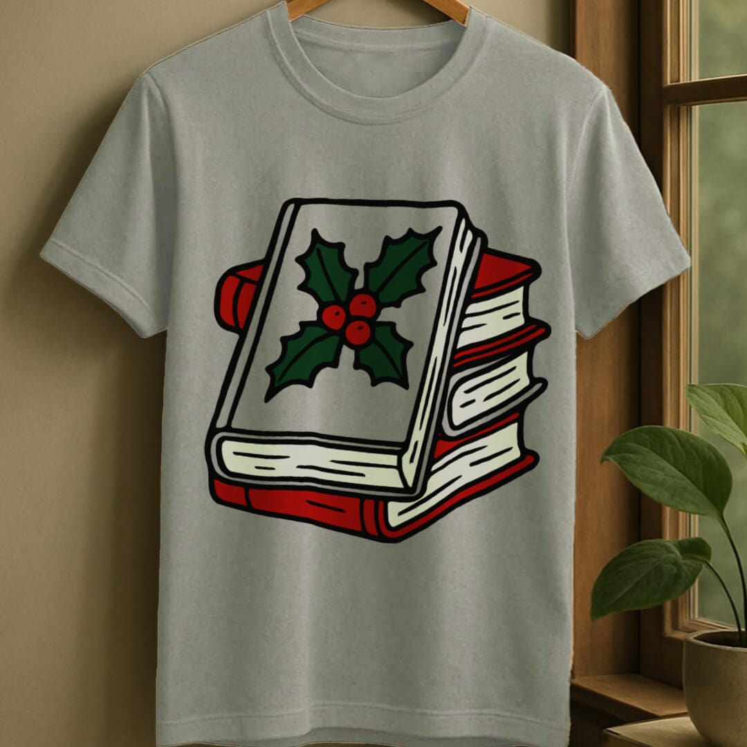 Sport Grey / S Christmas books t-shirt