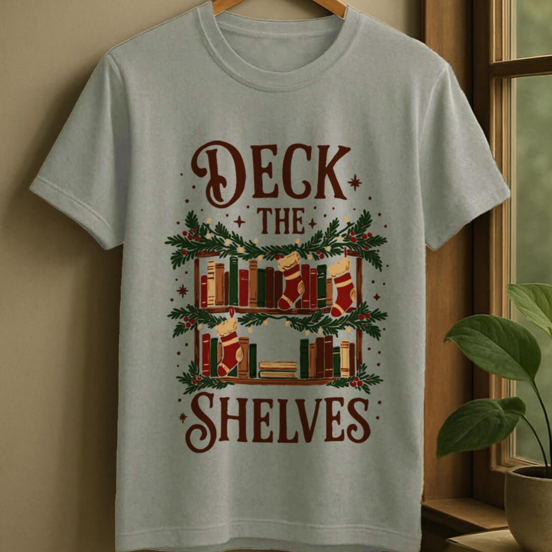 Sport Grey / S Deck the shelves t-shirt