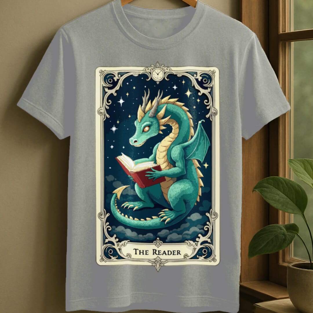 Sport Grey / S Dragon tarot card t-shirt