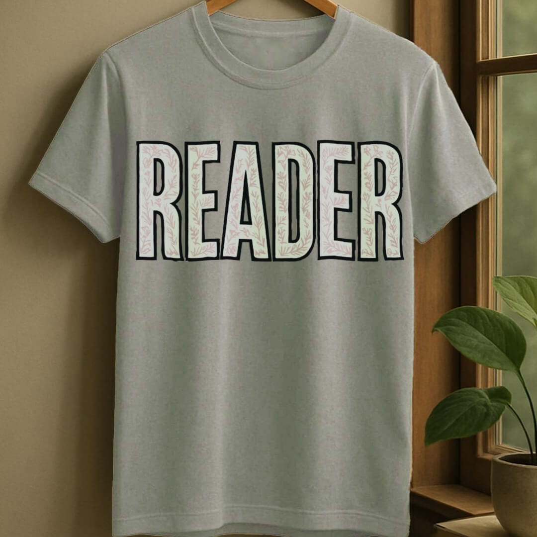 Sport Grey / S Floral reader t-shirt