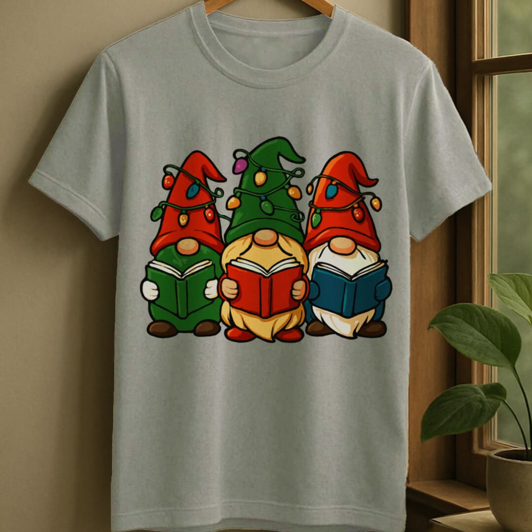 Sport Grey / S Gnomes reading t-shirt