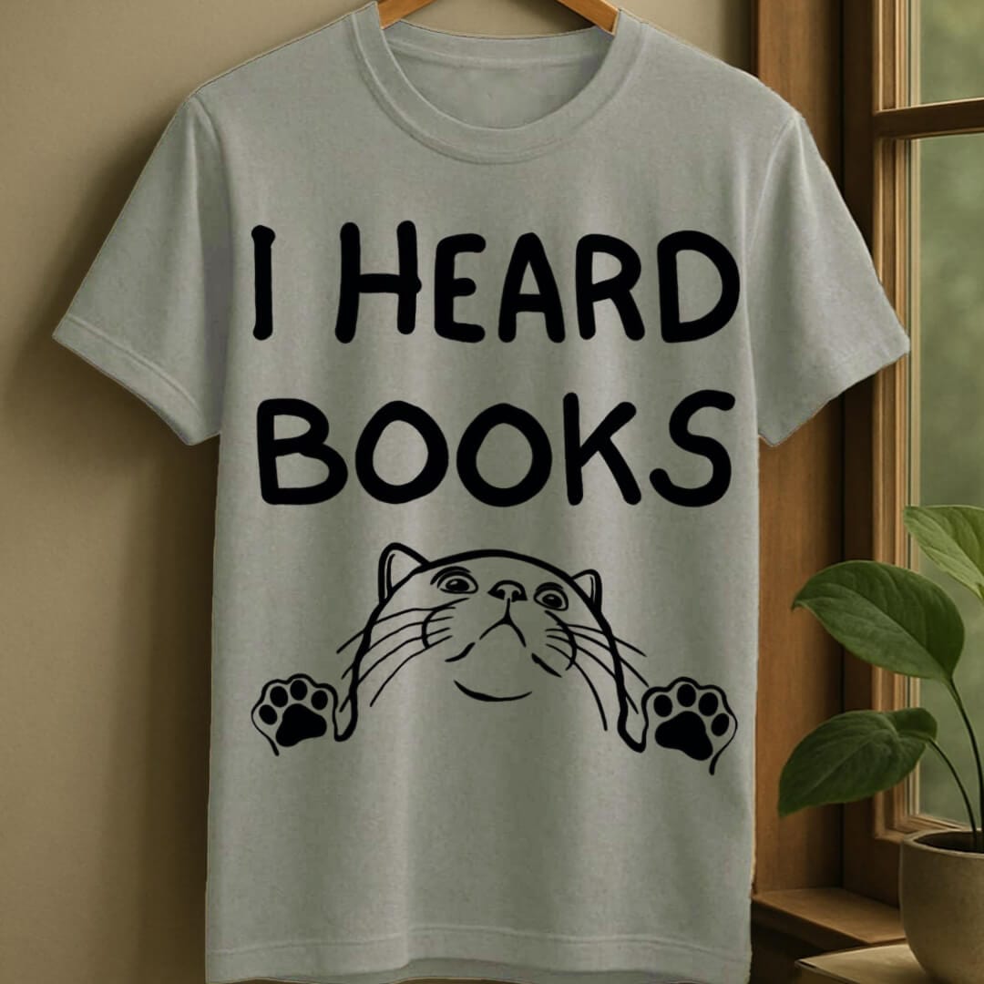 Sport Grey / S I heard books t-shirt