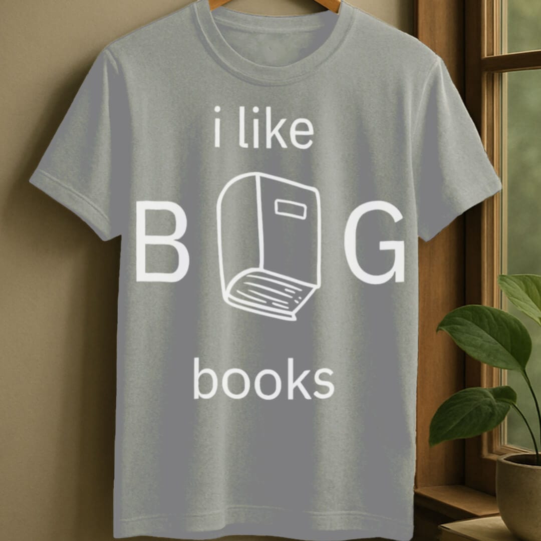Sport Grey / S I like BIG books t-shirt