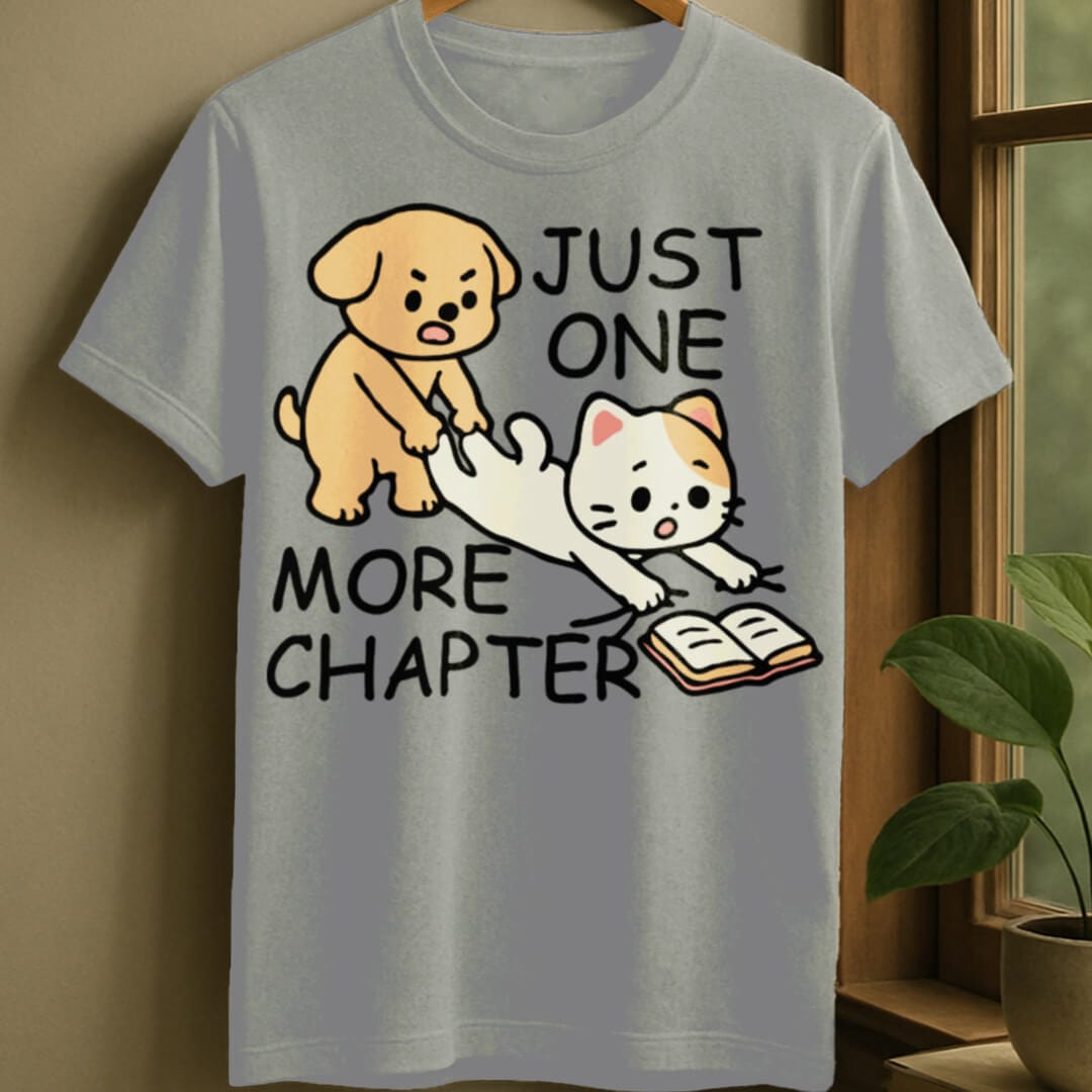 Sport Grey / S Just one more chapter t-shirt