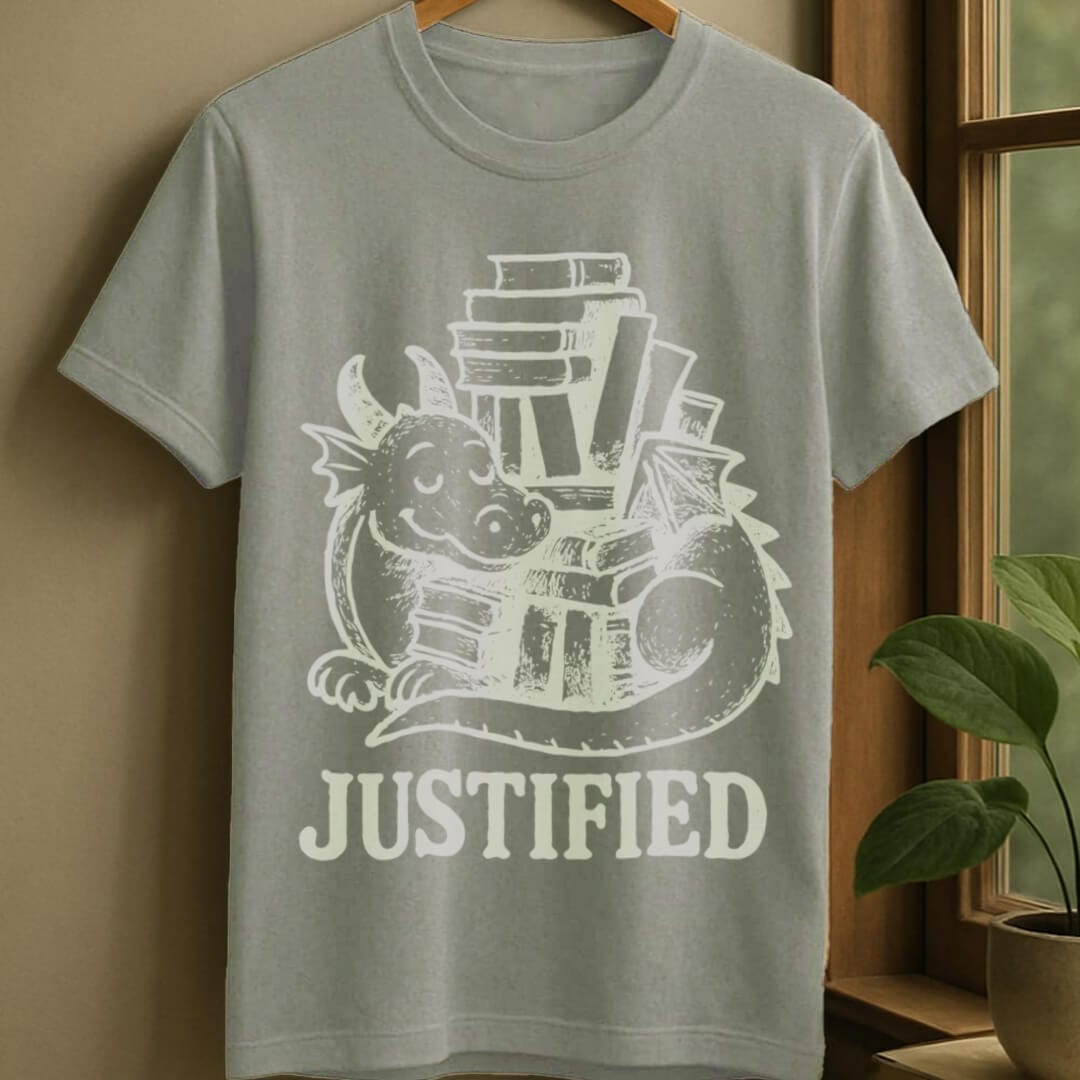 Sport Grey / S Justified book hoarding t-shirt