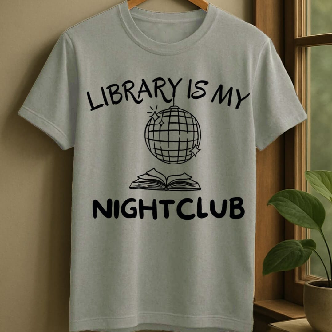 Sport Grey / S Library is nightclub t-shirt