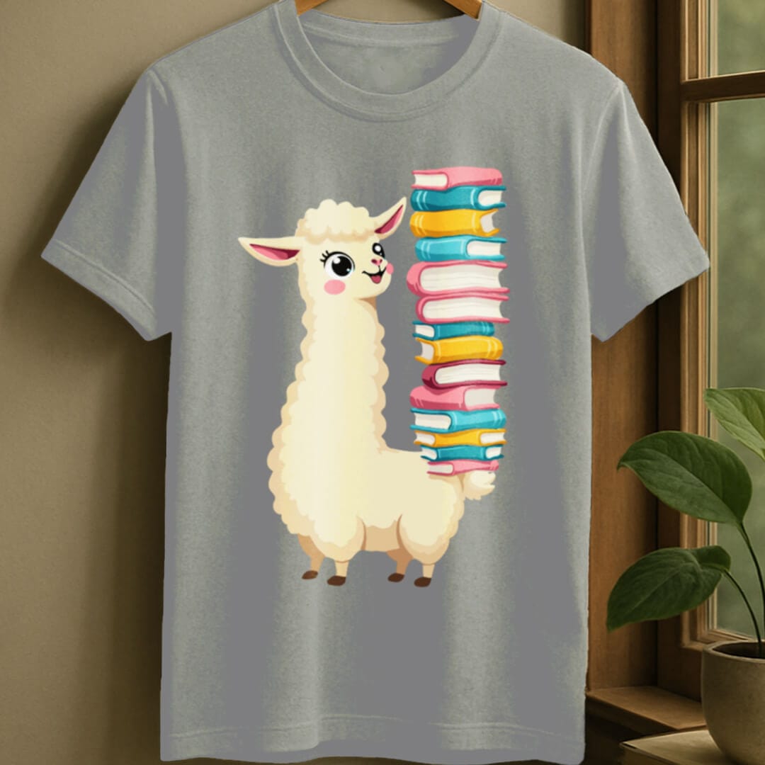 Sport Grey / S Llama library t-shirt