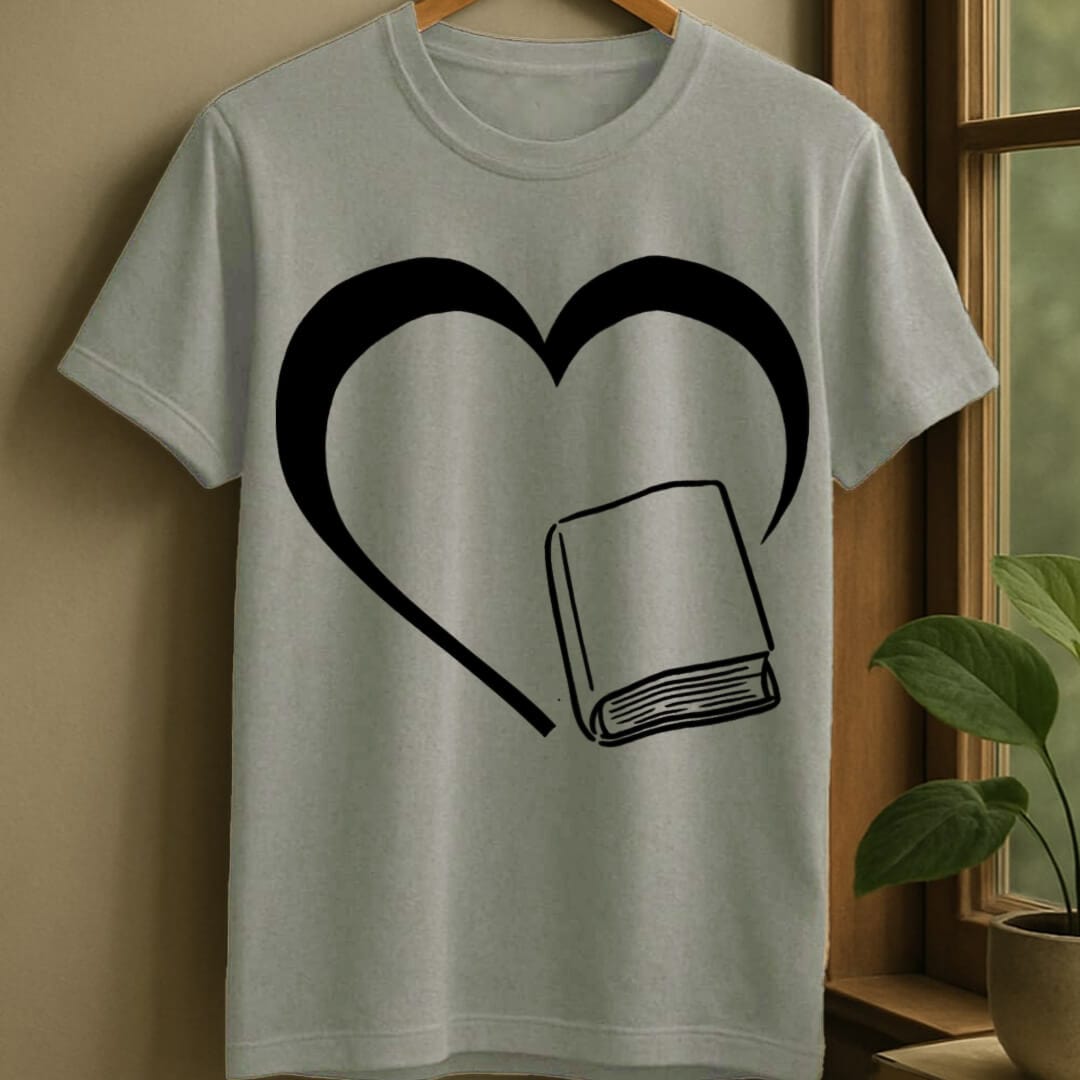 Sport Grey / S Love books t-shirt