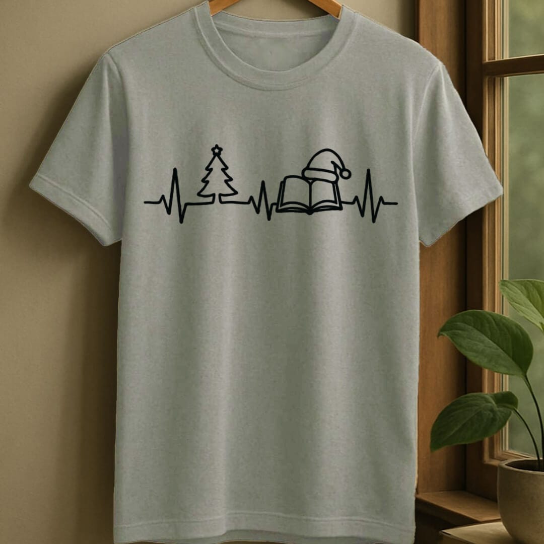 Sport Grey / S Merry bookish heartbeat t-shirt