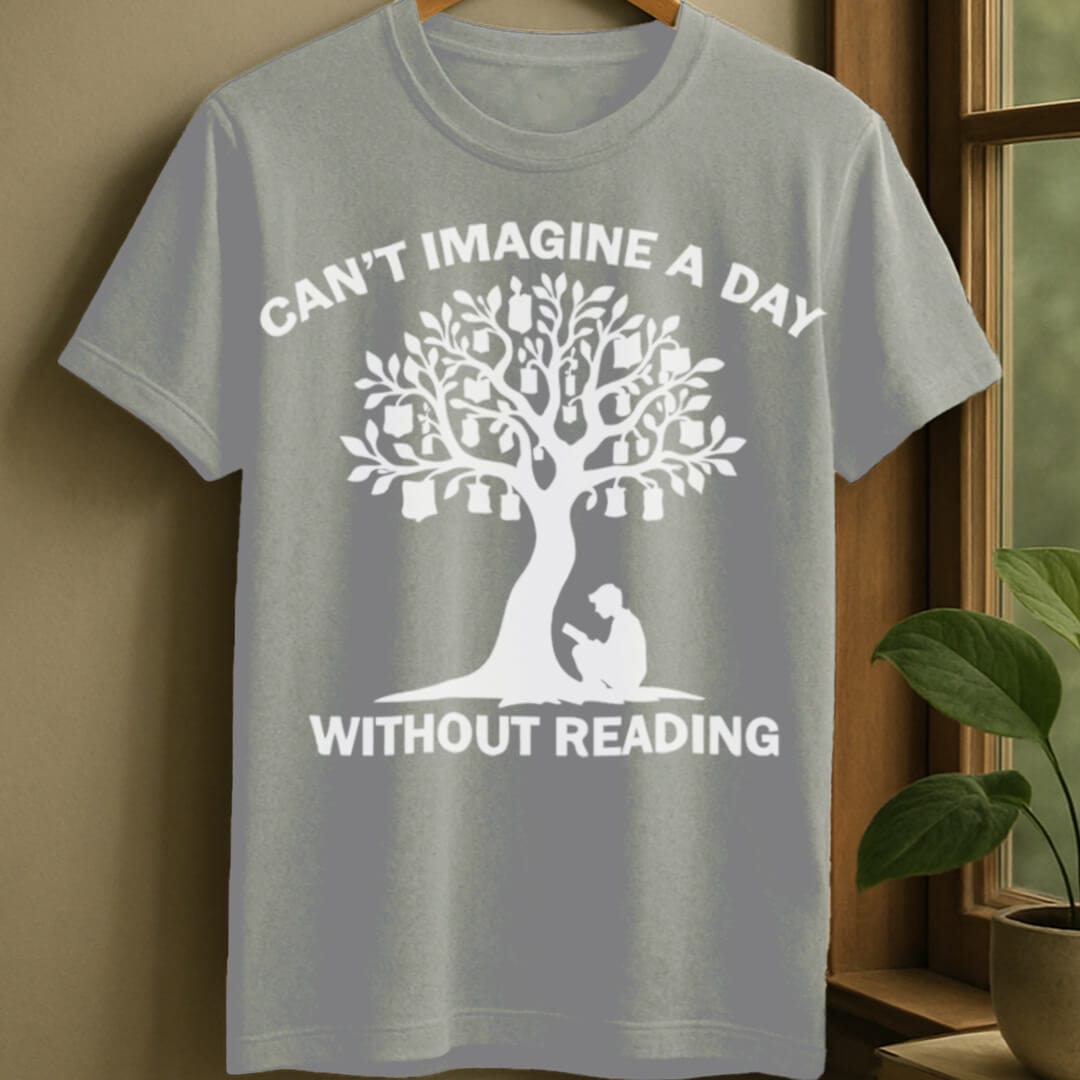 Sport Grey / S No day without reading t-shirt