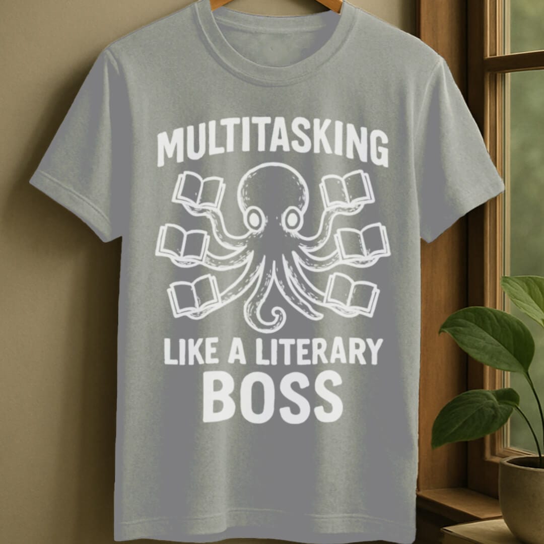 Sport Grey / S Octopus multitasking books t-shirt