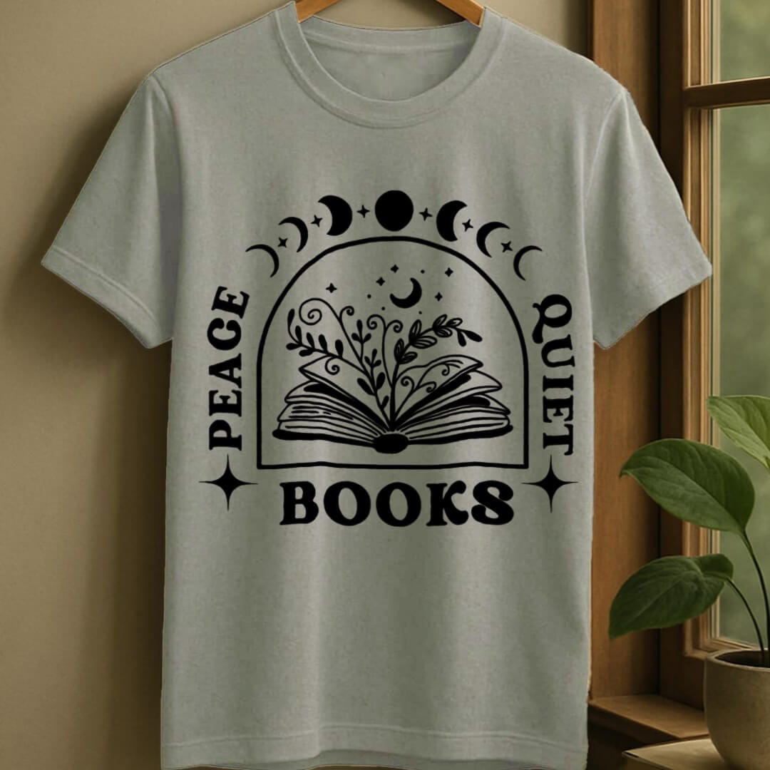 Sport Grey / S Peace quiet books t-shirt