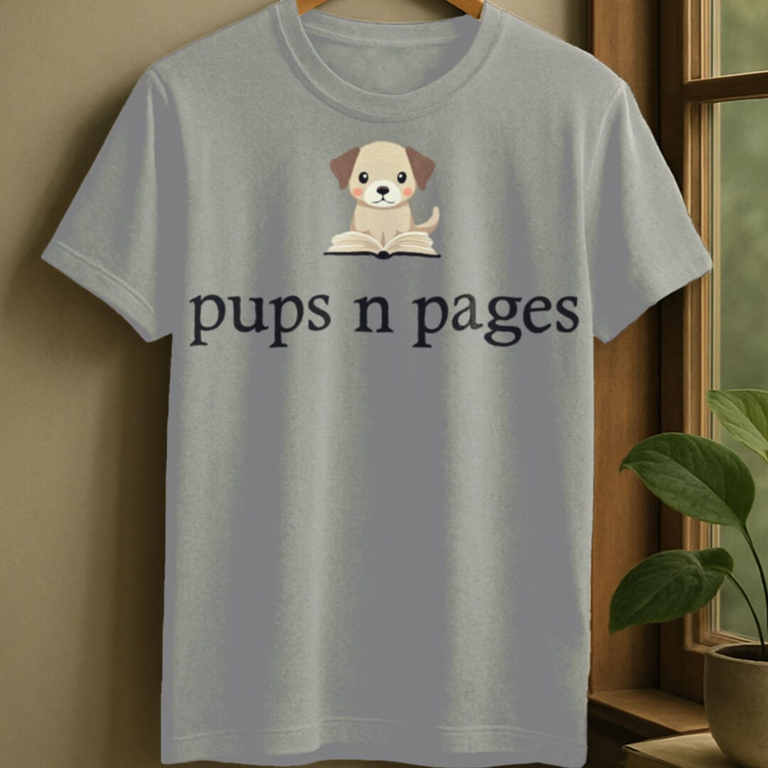 Sport Grey / S Pups and pages t-shirt