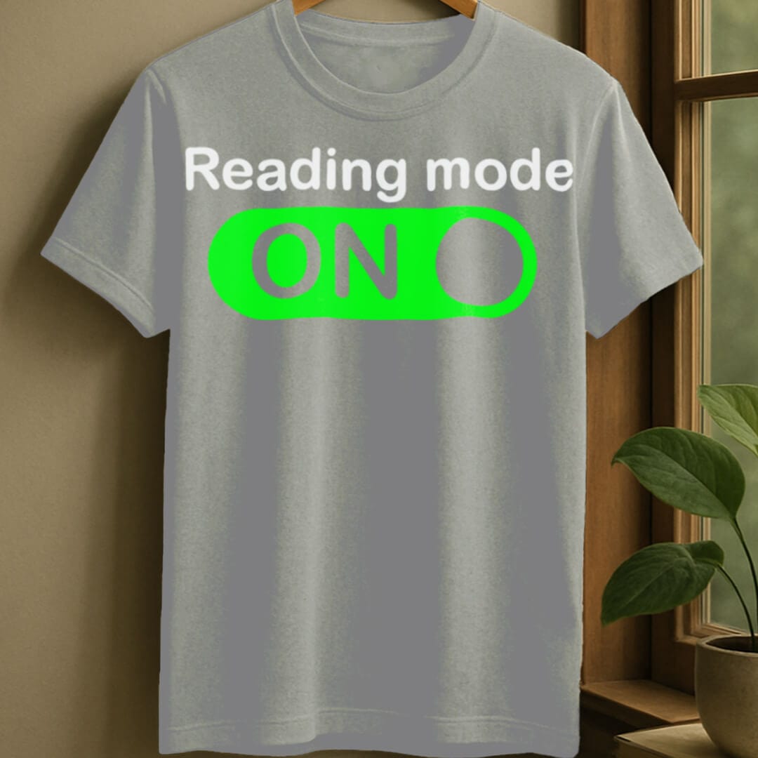 Sport Grey / S Reading mode on t-shirt