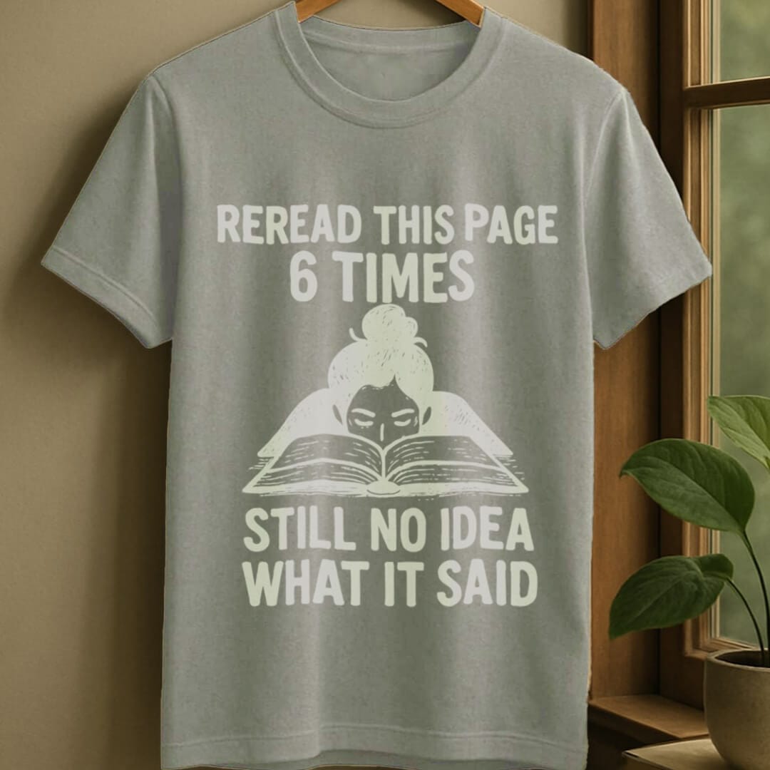 Sport Grey / S Reread words t-shirt
