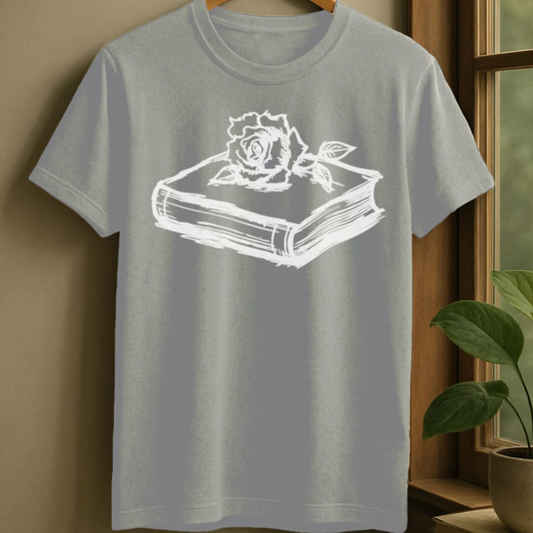 Sport Grey / S Rose and book t-shirt