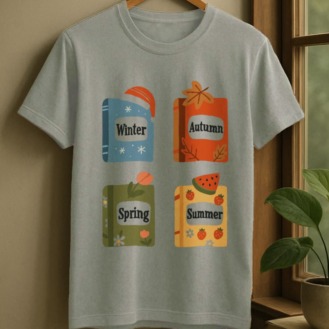 Sport Grey / S Seasonal books t-shirt