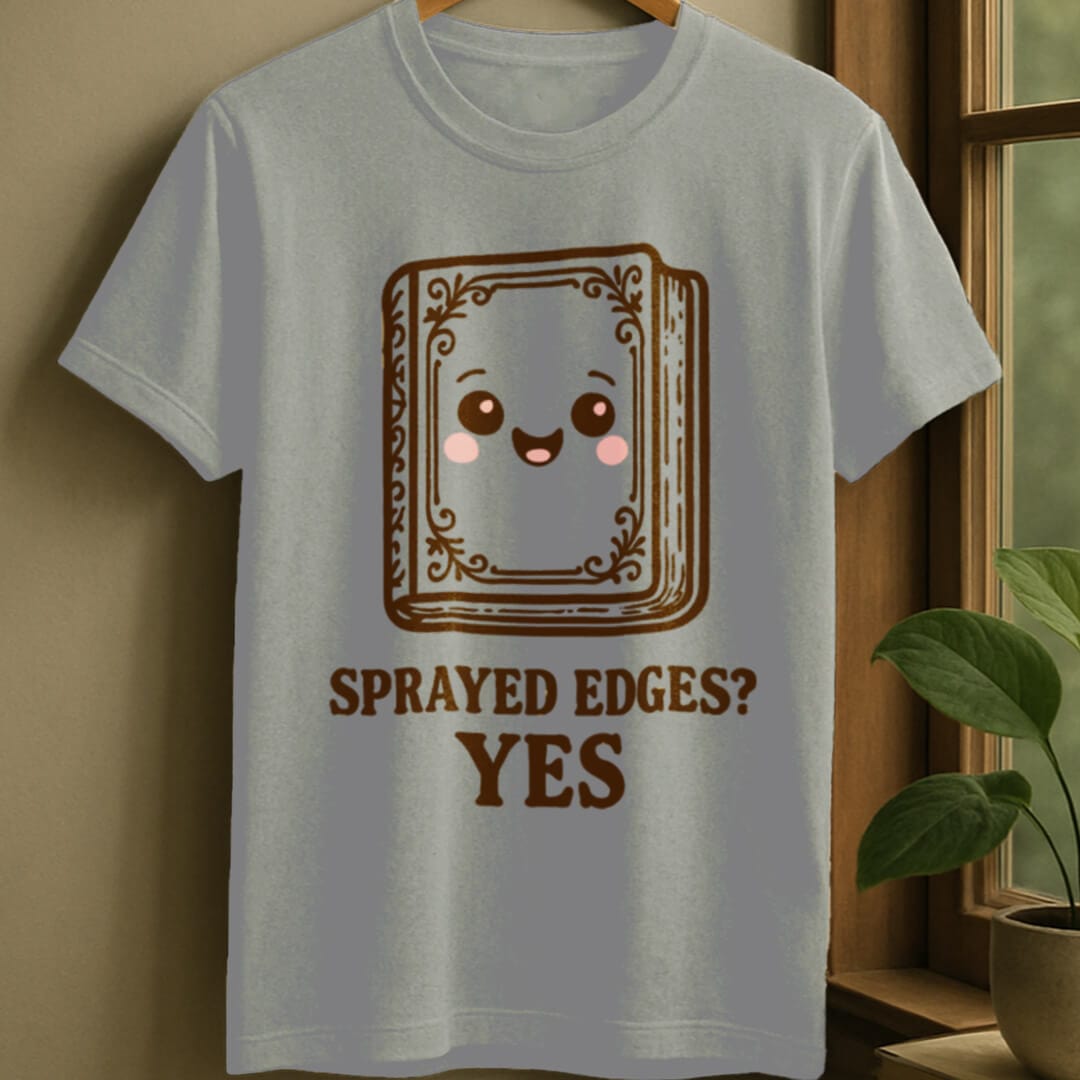 Sport Grey / S Sprayed edge book t-shirt