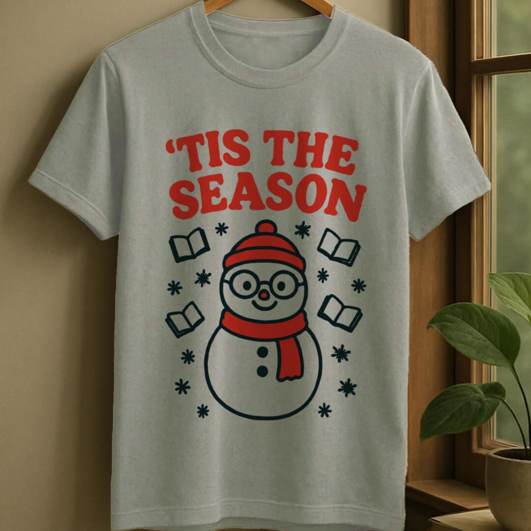 Sport Grey / S Tis snowman season t-shirt