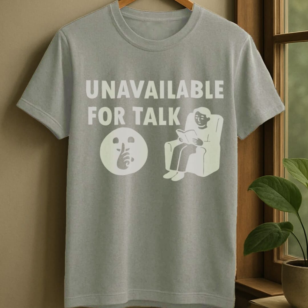 Sport Grey / S Unavailable to talk t-shirt