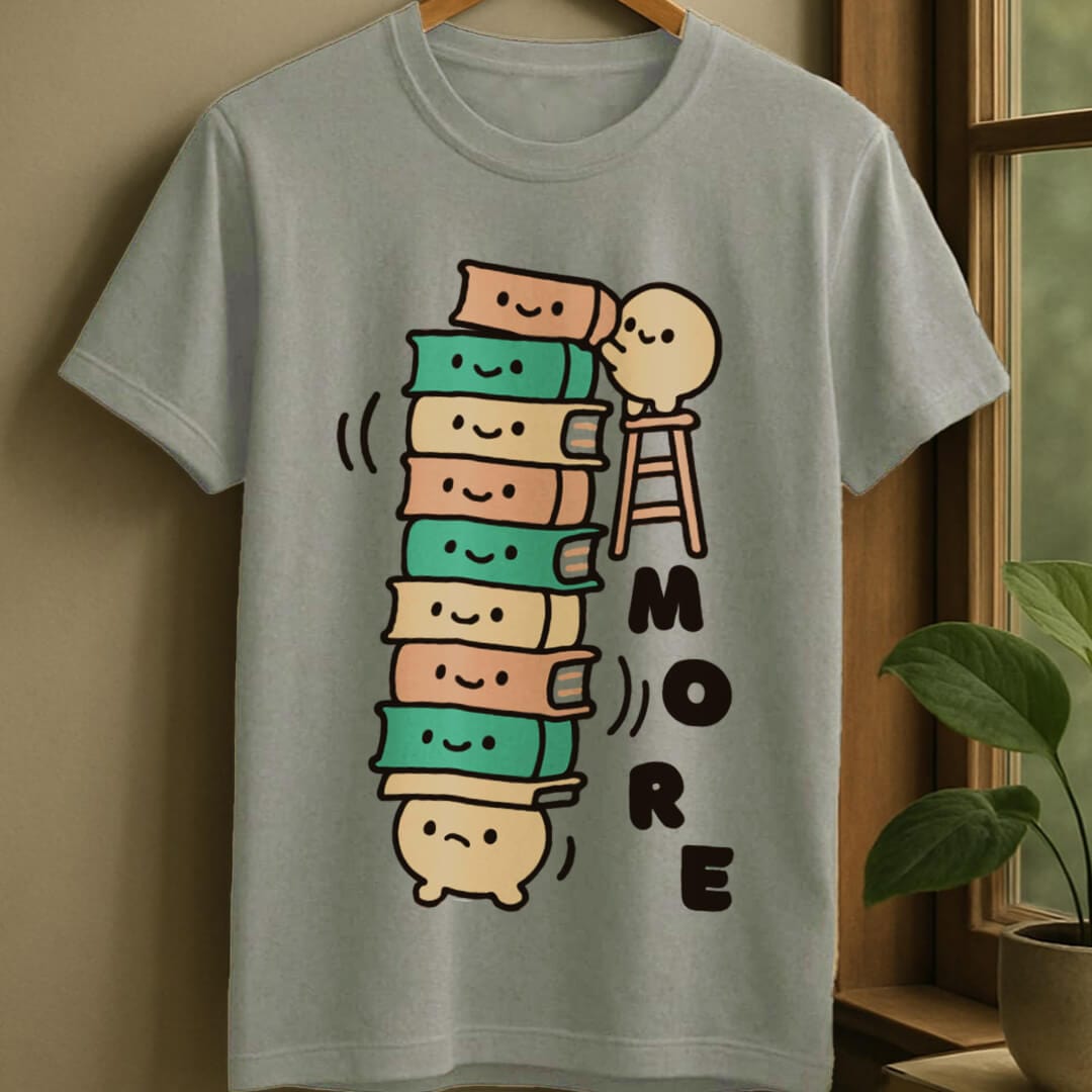 Sport Grey / S Want more books t-shirt