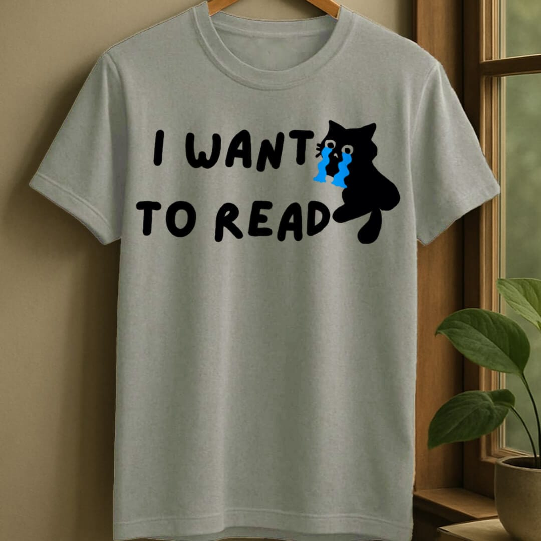 Sport Grey / S Want to read t-shirt