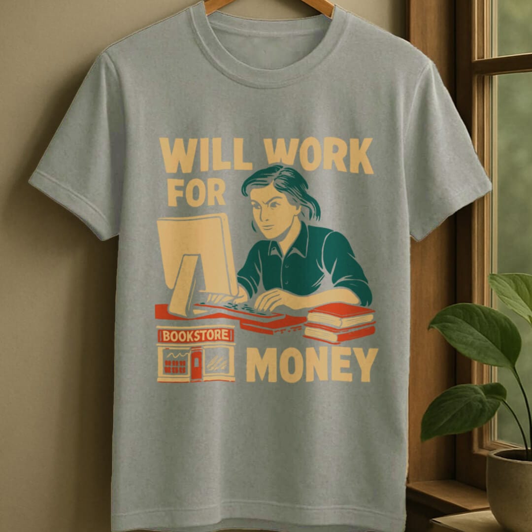 Sport Grey / S Working for books t-shirt