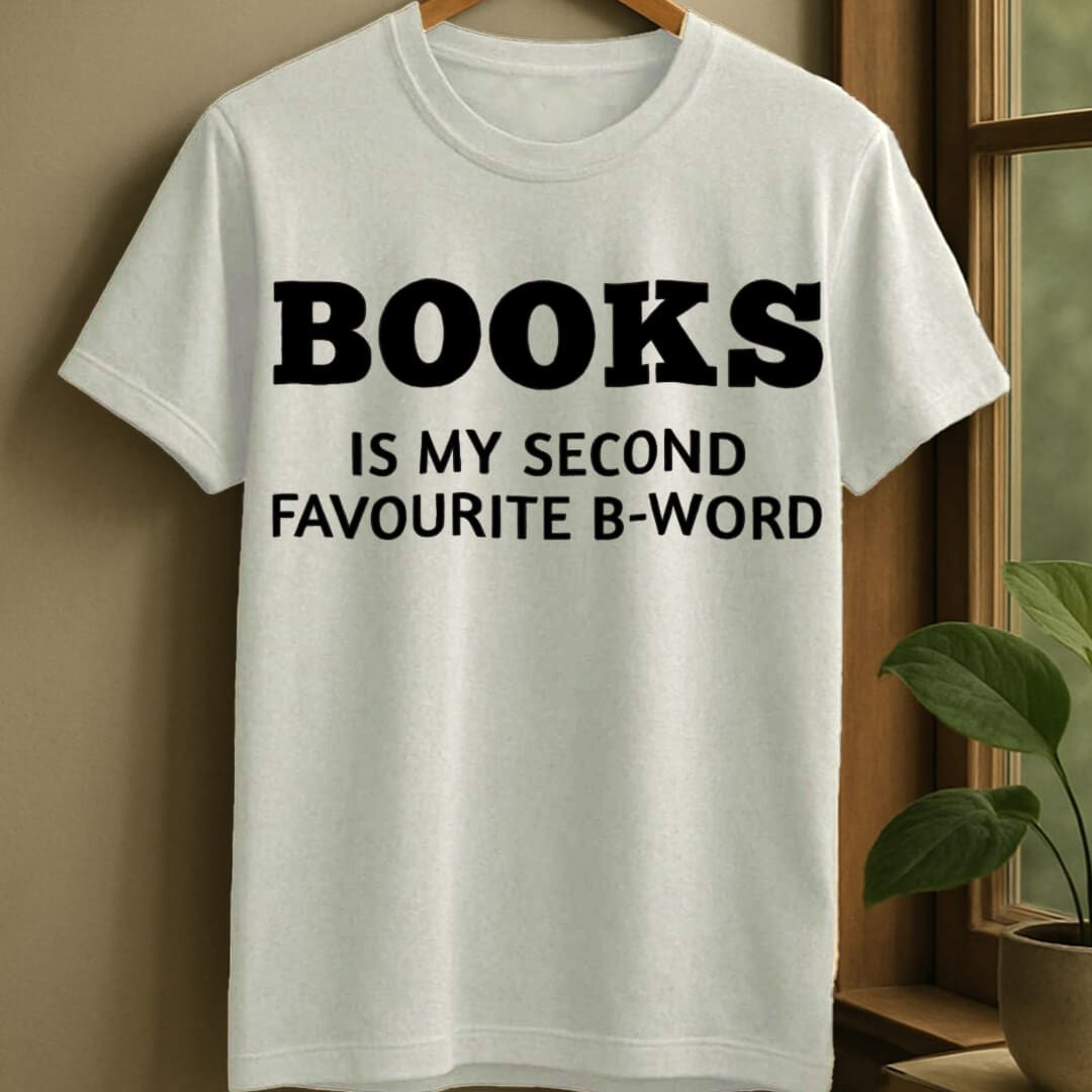 White / S B word t-shirt