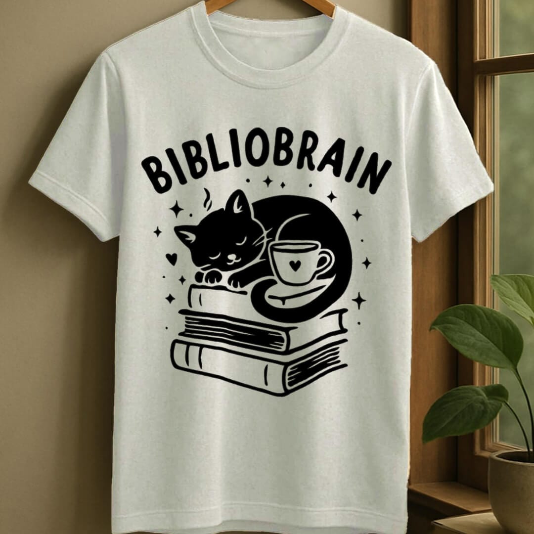 White / S Bibliobrain t-shirt