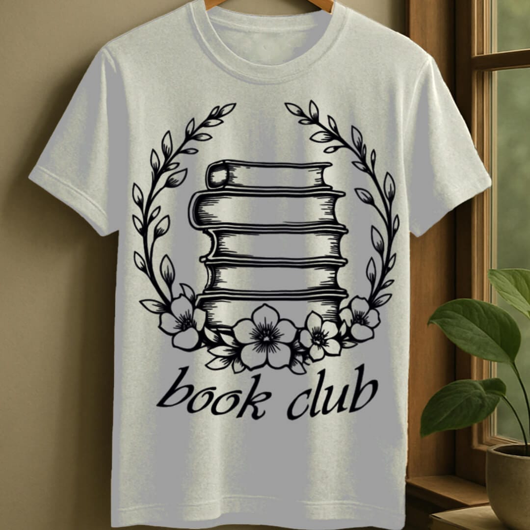 White / S Book club t-shirt