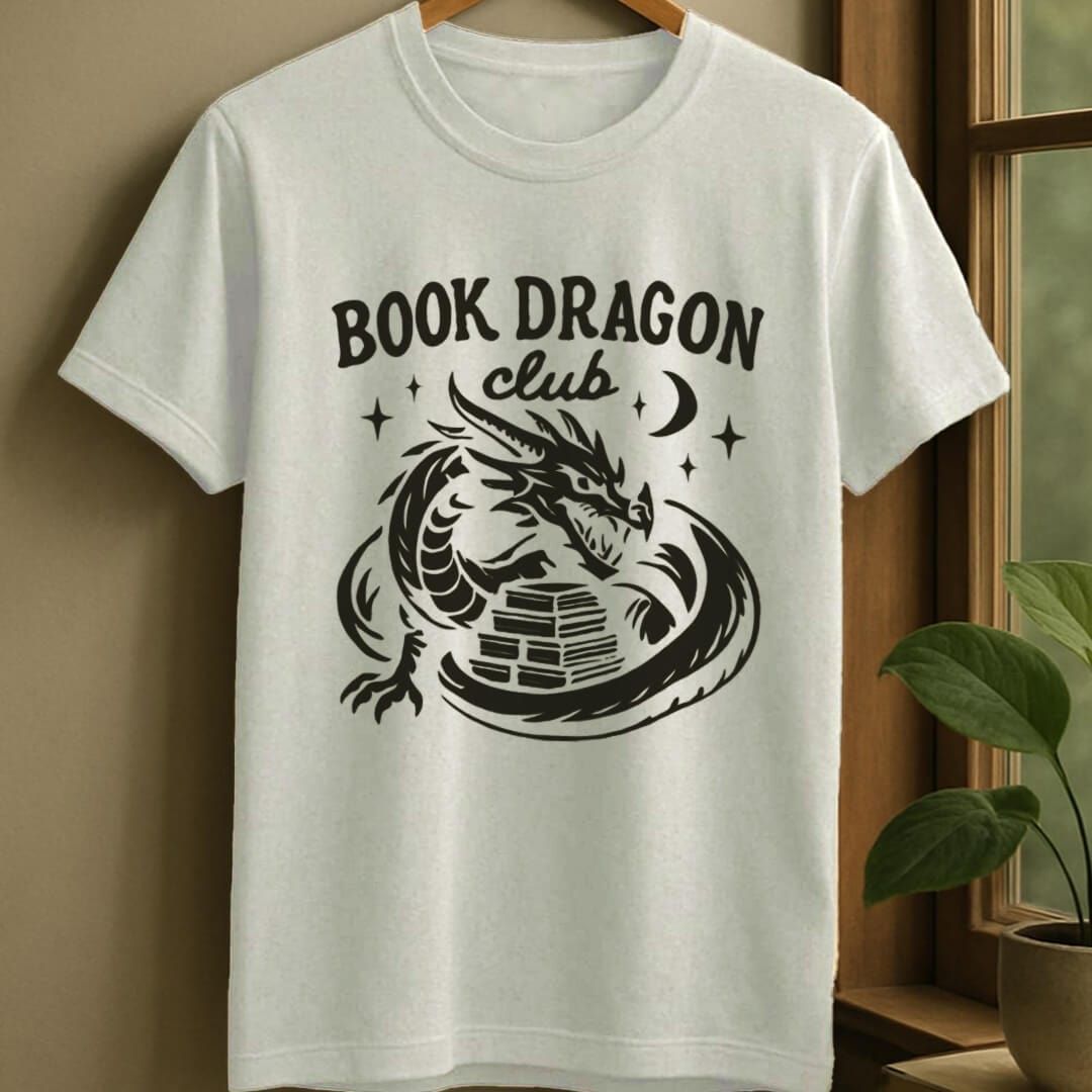 White / S Book dragon club t-shirt