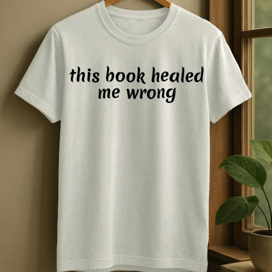 White / S Book healing t-shirt