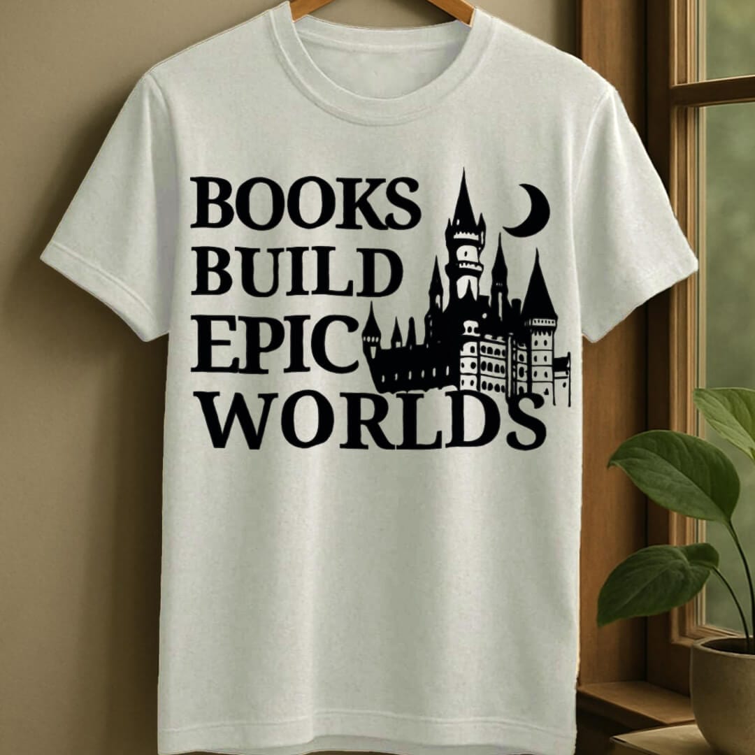 White / S Book world t-shirt
