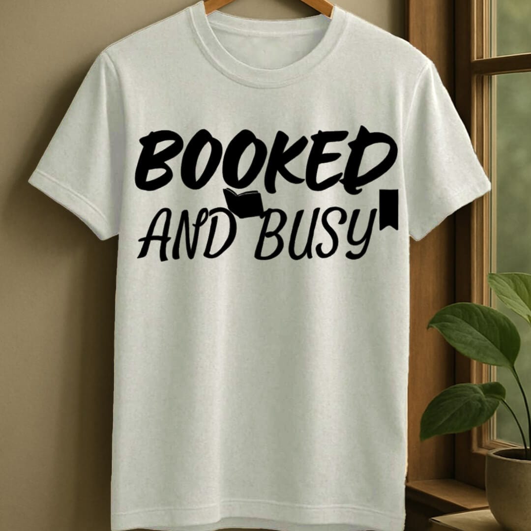 White / S Booked & busy t-shirt