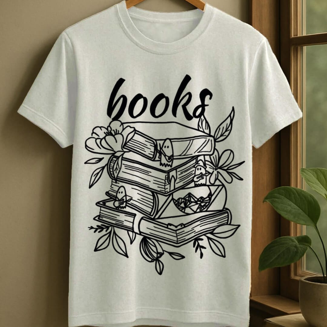 White / S Books t-shirt