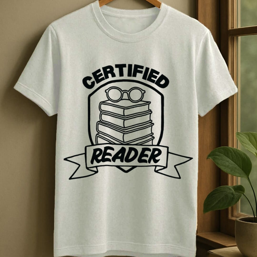 White / S Certified reader t-shirt
